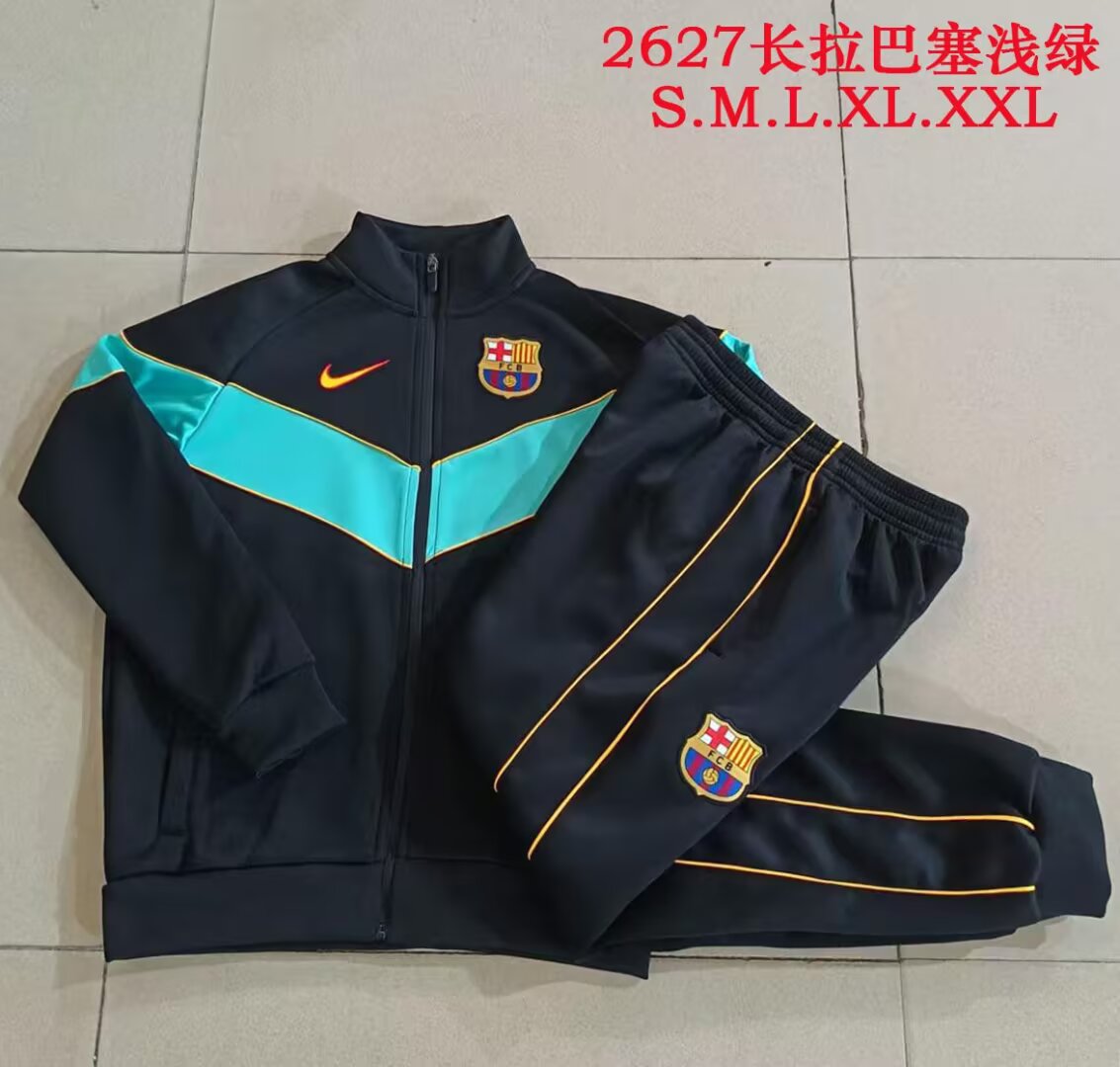 AAA Quality Barcelona 26/27 Tracksuit - Black/Green